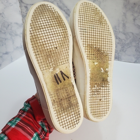 Steve Madden Gills Slip on Loafer 7.5‎ Snakeprint Platform Cream Black - Picture 2 of 10